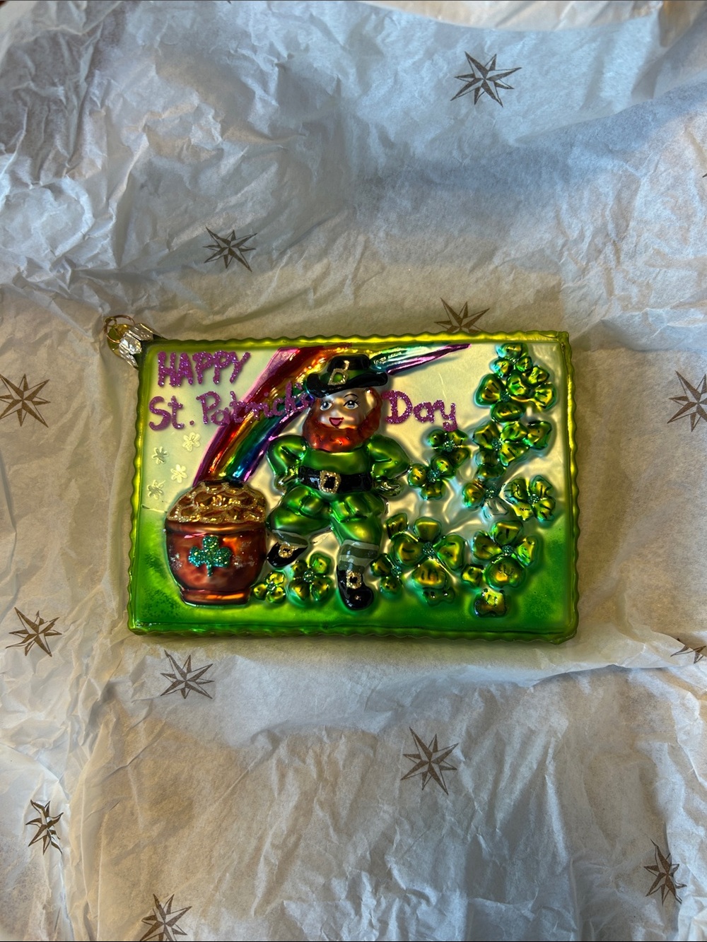 Christopher Radko St. Patrick's Day Leprechaun Ornament